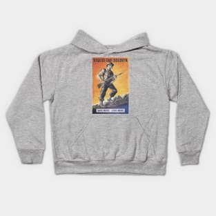 The Liberator, Reprint of British wartime poster. Kids Hoodie